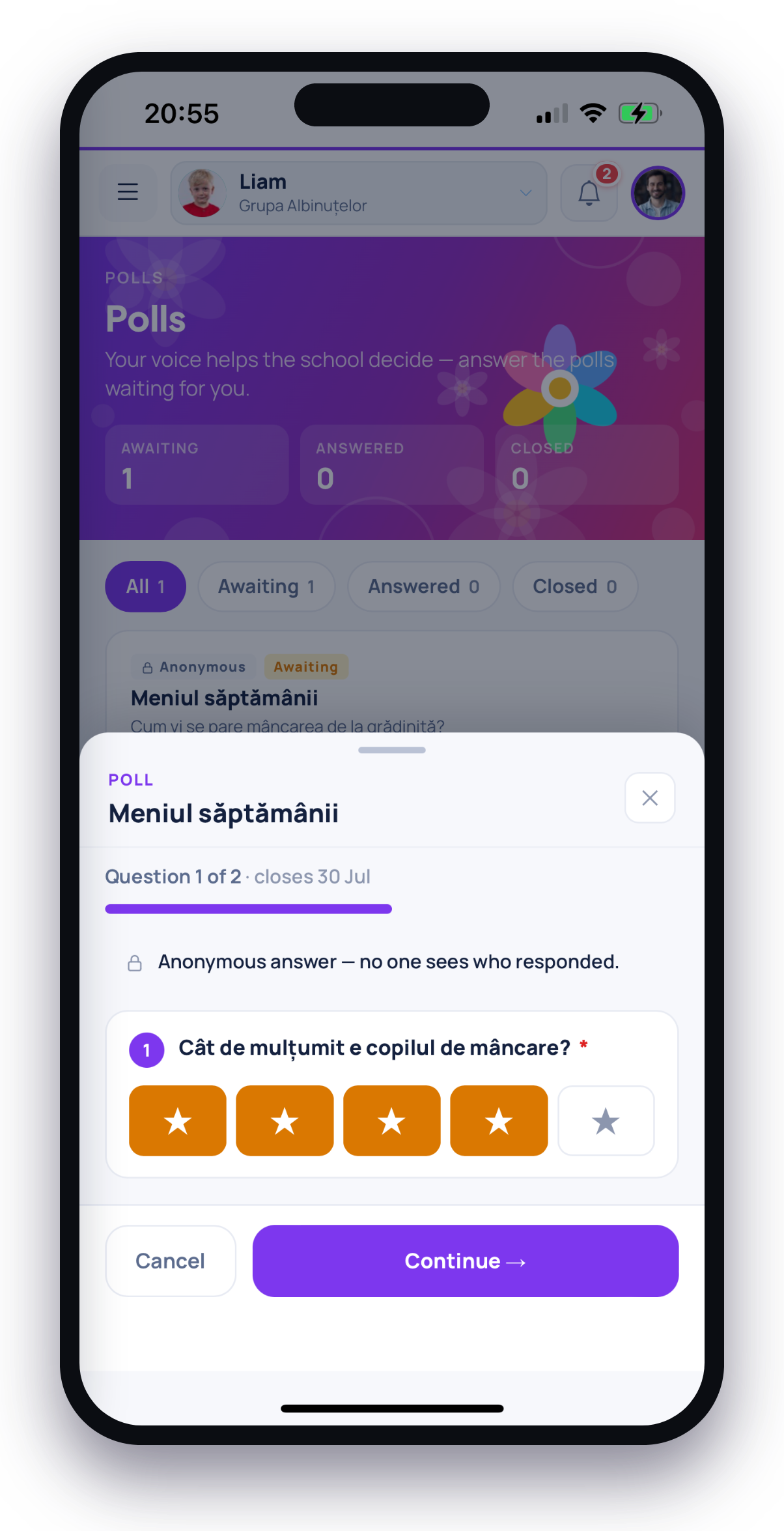 Parent polls — EduConnect