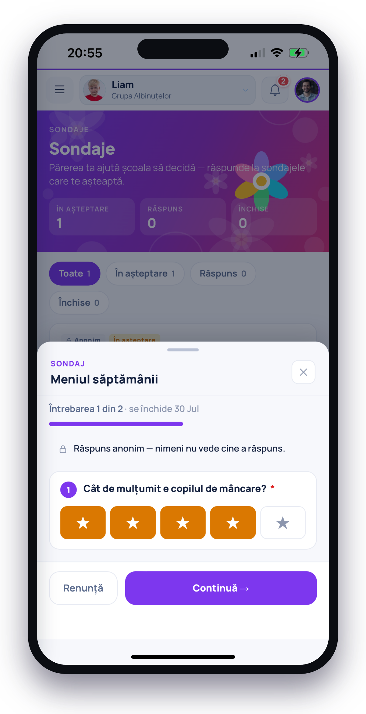 Sondaje părinți — EduConnect